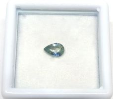 Saphir NON TRAITE poire 7x5 mm 0.63 ct - CERTIFICAT 312.- Fr