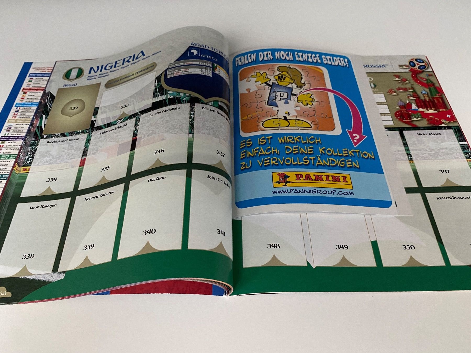 Panini Album: Panini Leeralbum World Cup Russland 2018 – AUT-Version – Usato da Hergiswil LU venduto da FcMalkov 6