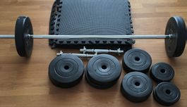 Gorilla Sports Hantelset mit Stange neuwertig