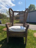 Rattan Sessel mit Kissen, Landhausstil, Top Zustand! (55)