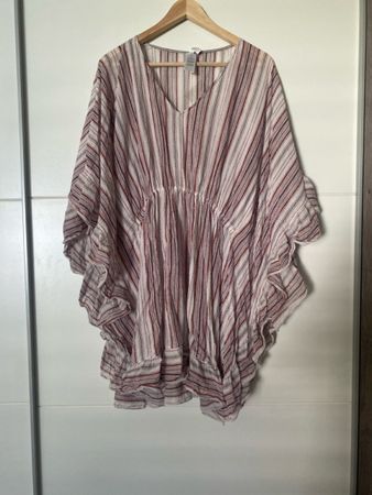 Seafolly Kaftan Baumwolle Grösse L gestreift