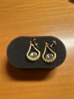 Elegante Ohrringe, gold  mit Stein, Top Zustand!