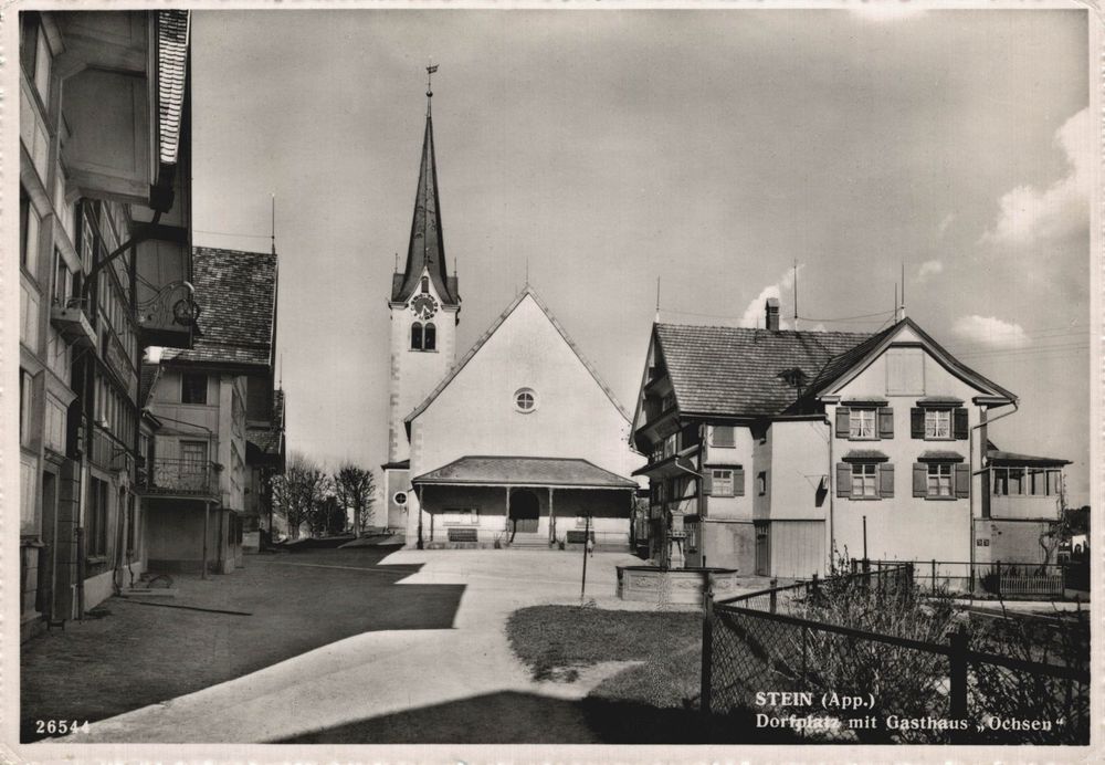 Stein (App.), Dorfplatz mit Gasthaus Ochsen (Gebraucht) in Bronschhofen ...