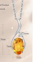 Solide 14 Karat 585 Weiß Gold Anhänger Kette Diamant