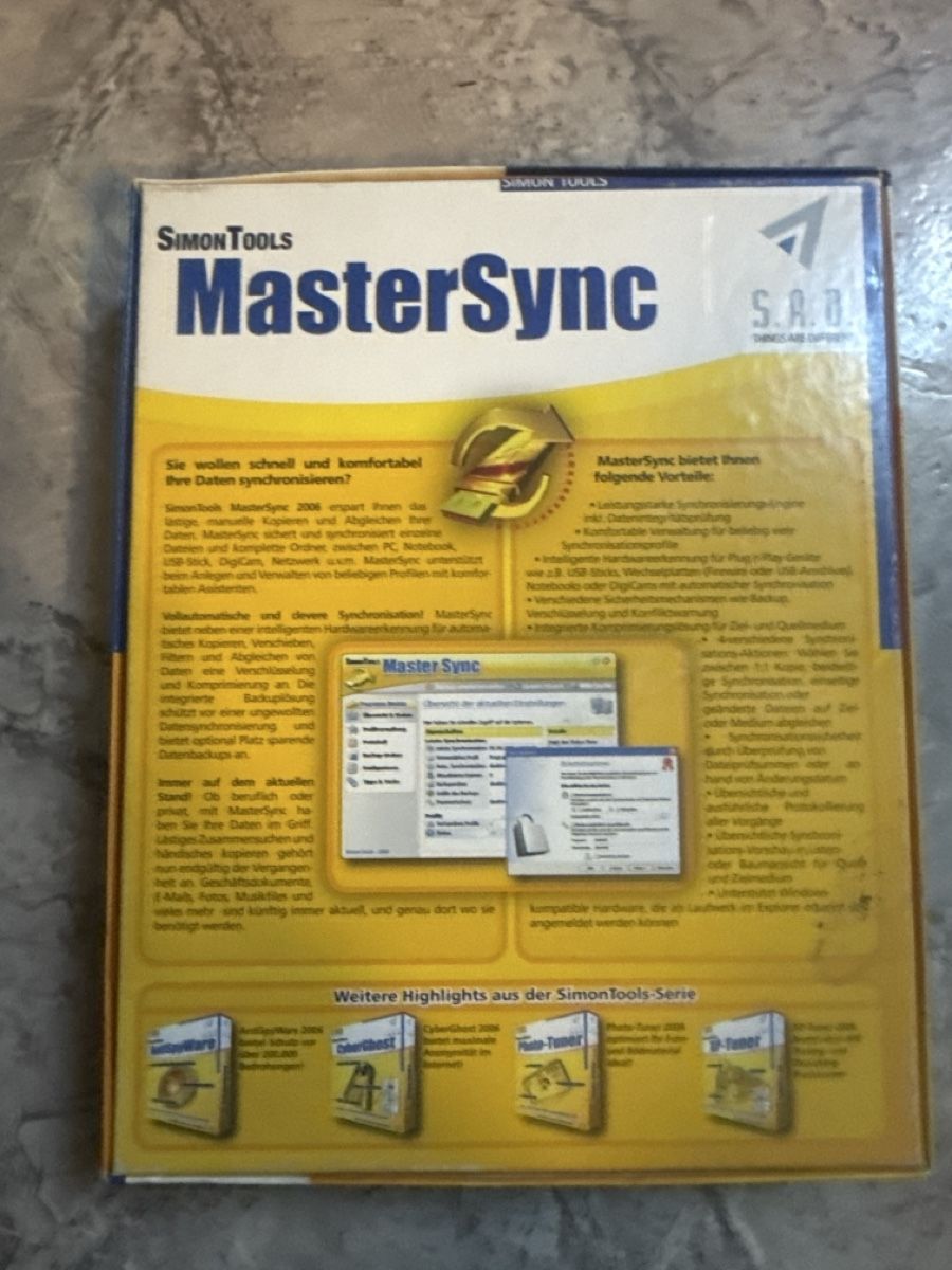 Software: SimonTools MasterSync 2006 Software für Windows 2000/XP – Usato da Neunkirch venduto da Waldi121 2