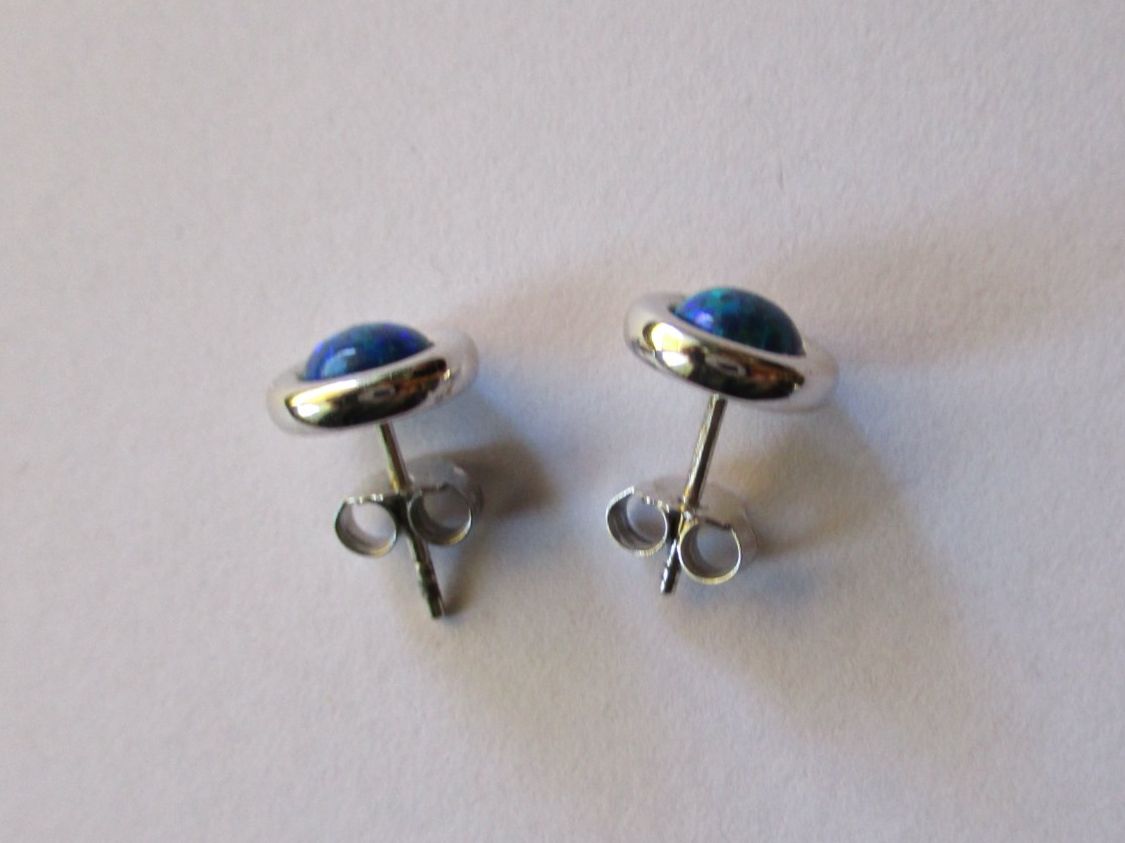 Ohrringe & -stecker: Boucles d'oreilles opale bleue argent 925 – Gebraucht aus La Sarraz von vic_v6kz 2