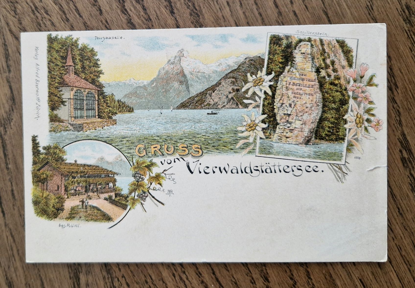 Cartoline postali: Gruss vom Vierwaldstättersee – Usato da Ebikon venduto da Donar50