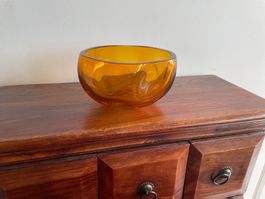 Coupe Vide Poche Ambré Verrerie Lasvit Style 70’s