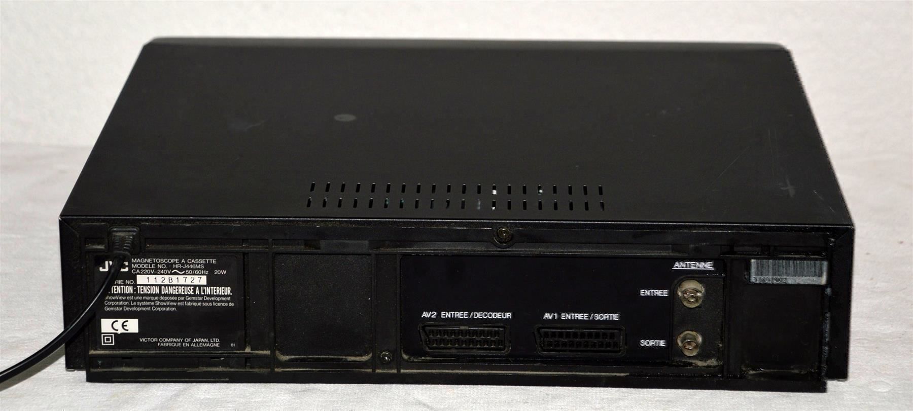 Magnétoscope JVC HRJ 446 MS - PAL/SECAM Avec Télécommande - Fonctionne