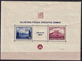 Tschechoslowakei,, Mi Bl. 1 **, KW € 2.50