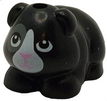 LEGO 6907pb01 Black Guinea Pig, Friends Style