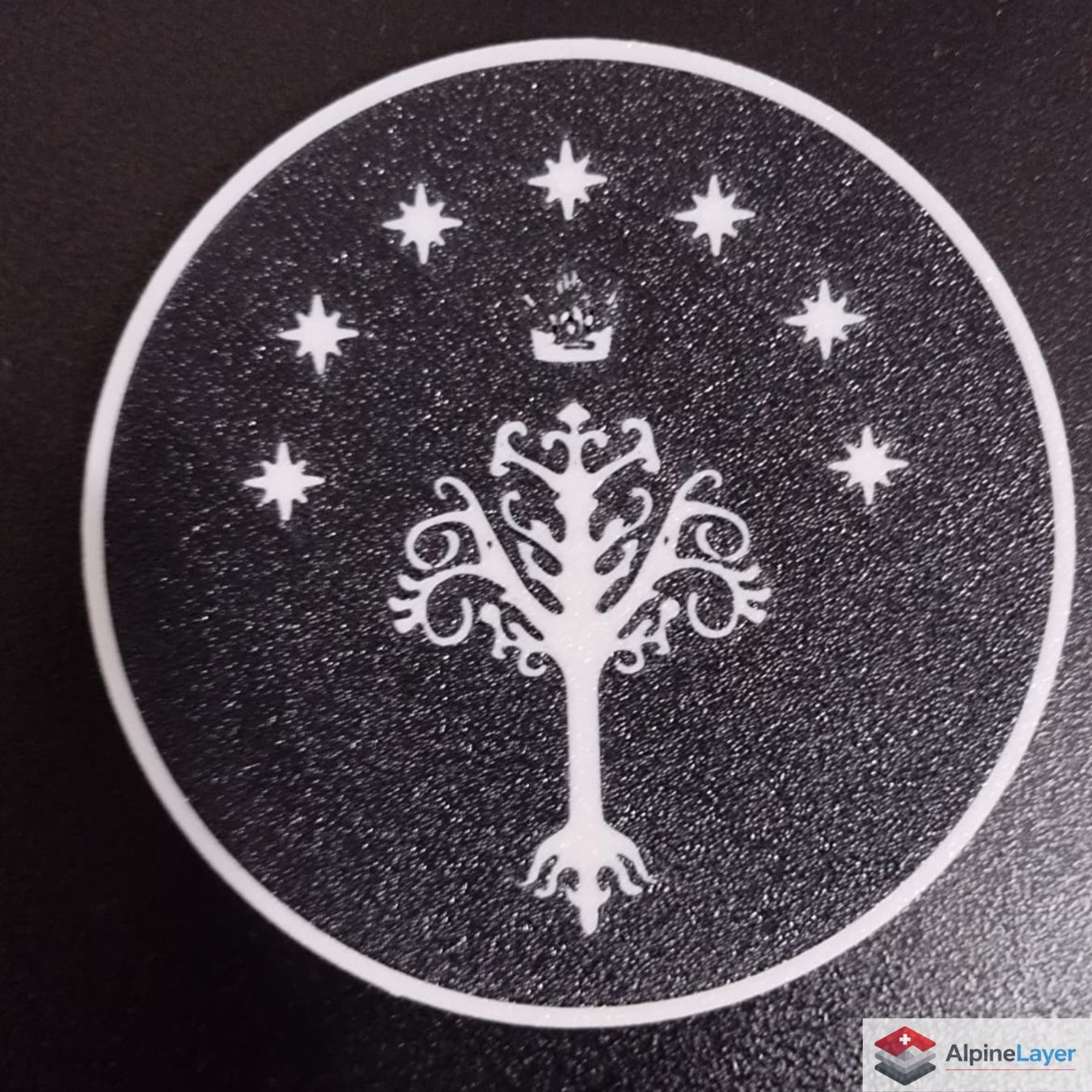 Sottobicchieri: Gondor White Tree Coaster 3D Printed Drink Coaster – Nuovo (secondo la descrizione) da Losone venduto da AlpineLayer