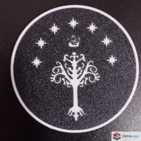 Gondor White Tree Coaster 3D Printed Drink Coaster