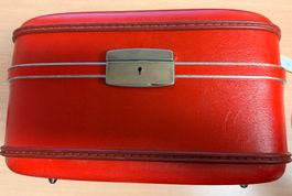 Vintage Kosmetikkoffer/Schminkkoffer, rot
