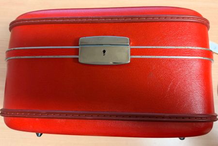 Vintage Kosmetikkoffer/Schminkkoffer, rot