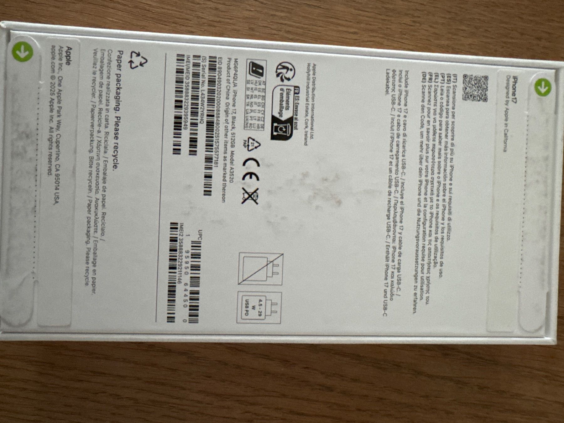 Apple Telefoni cellulari / Smartphones: Apple iPhone 17 - 512GB - Schwarz - Originalverpackt – Nuovo e nell'imballaggio originale da Dietikon venduto da FamilyGuy-04 1