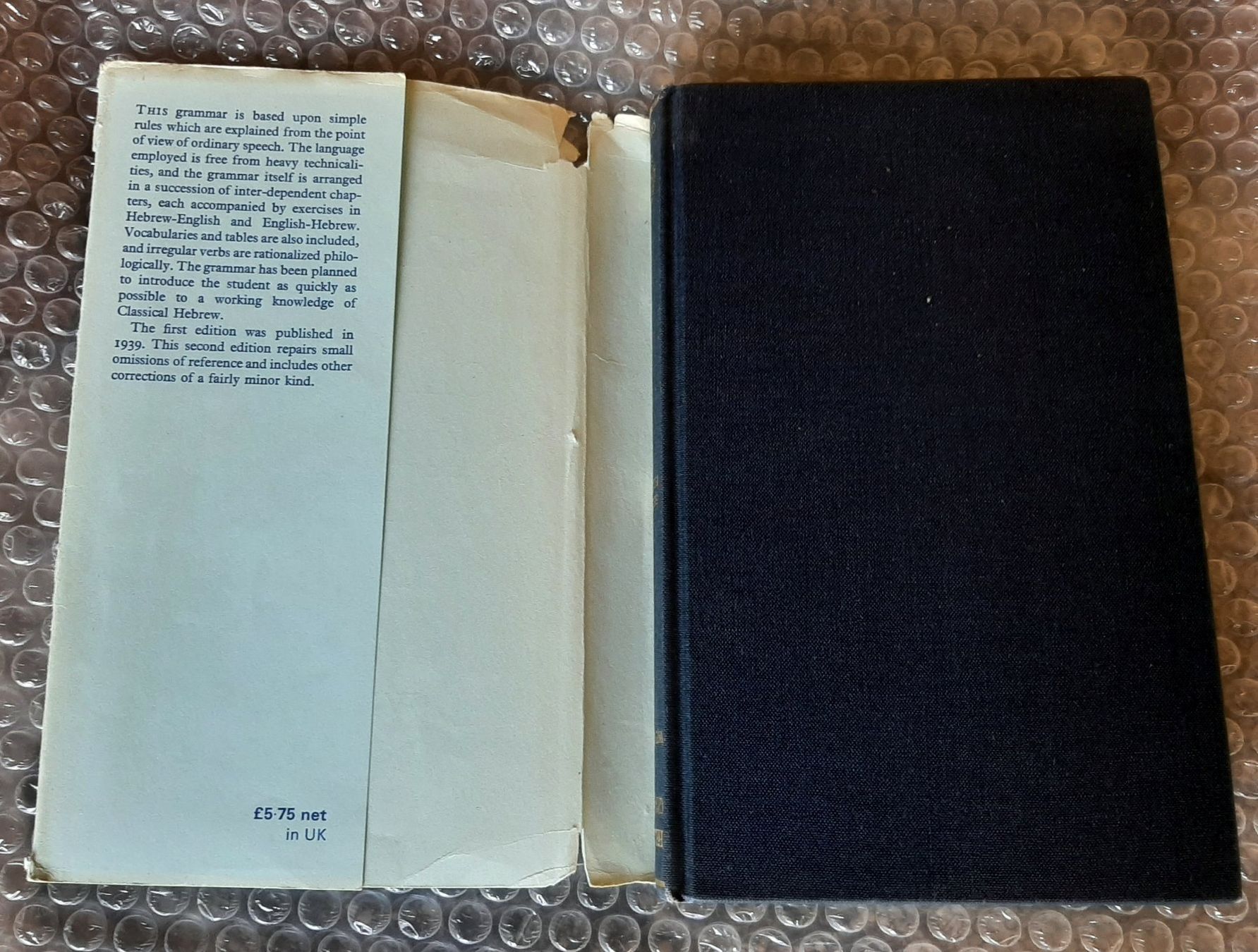 Libri: A Practical Grammar for Classical Hebrew J. Weingreen 1979HC – Usato da Genève venduto da Cockattoo 2