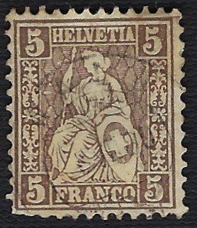 Tutti i francobolli: Helvetia sitzend, gelaufen – Usato da Luzern venduto da Einh0rn 3