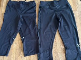2x Lauft / Sporthosen Damen Gr. 34/XS  länge 3/4 Leggins