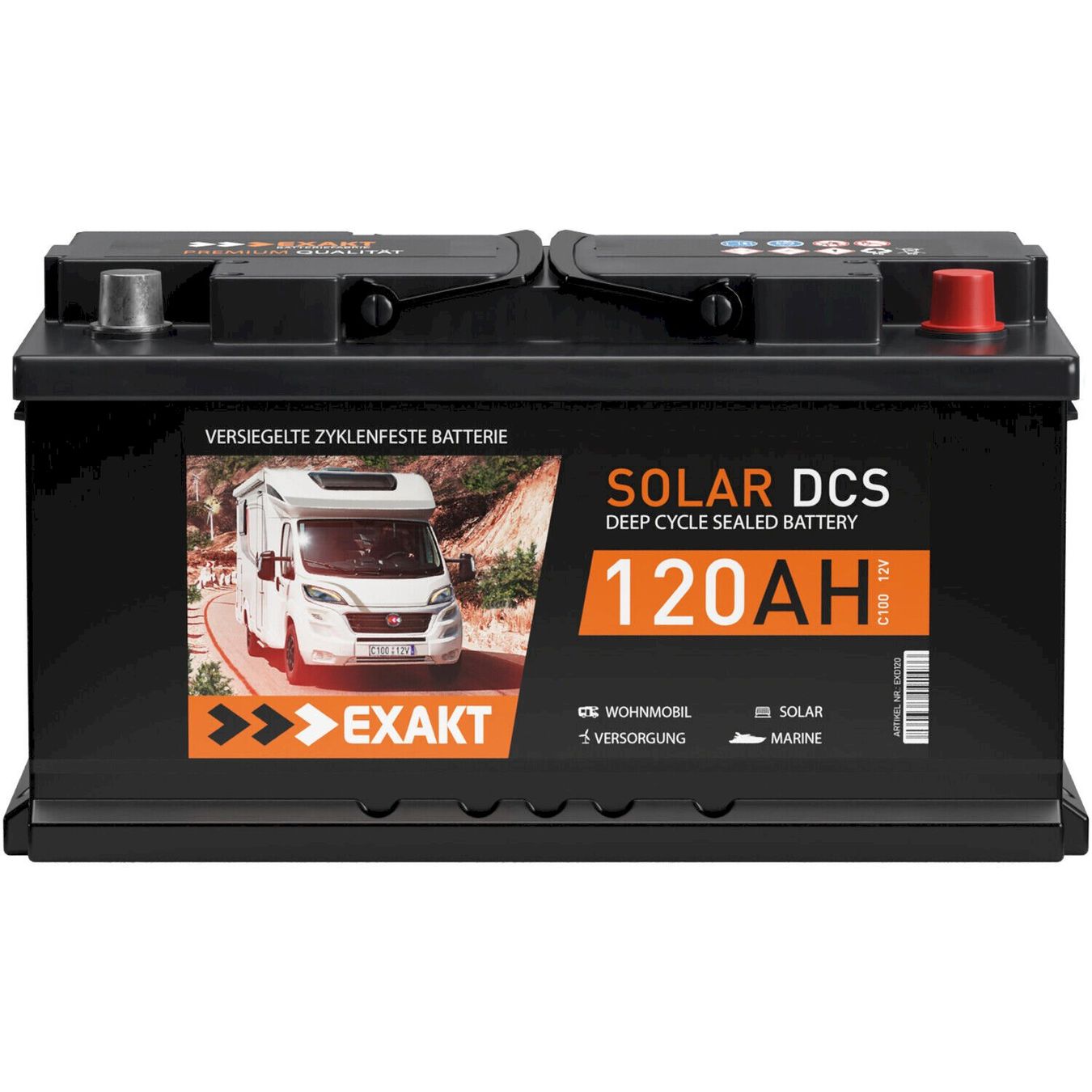 Electrotechnique: EXAKT Solarbatterie 120Ah 12V – Neuf avec emballage d'origine à Bottighofen par zaap