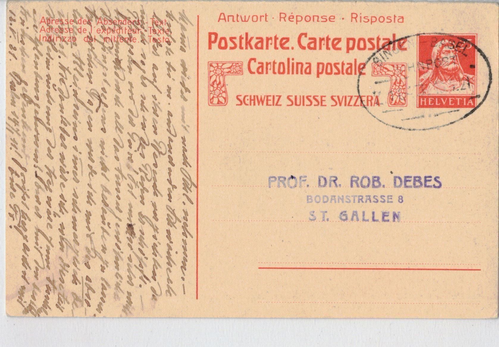 Tutti i francobolli: Ganzsache Postkarte Bahnpost Bingen Base – Usato da Oberwil-Lieli venduto da pizbeverin12
