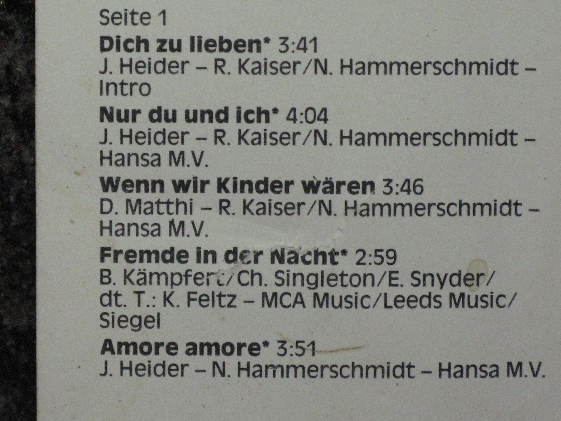 Musicassette: ROLAND  KAISER    Dich zu lieben – Usato da Langnau i. E. venduto da gf2_29jt 2