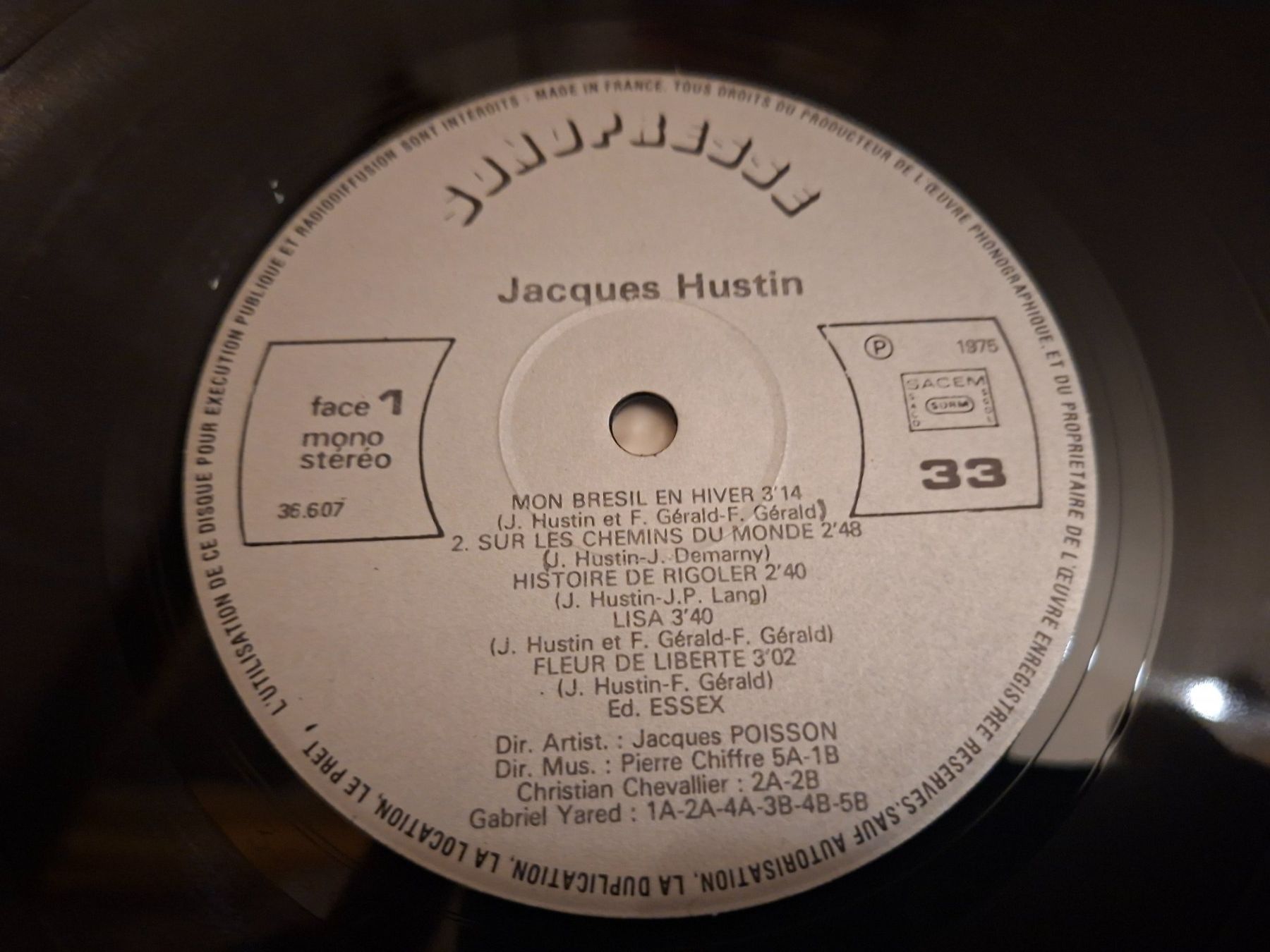 Schallplatten: French Folk - Jacques Hustin - 1975 – Gebraucht aus Bernex von Wannabehasbeen01 2
