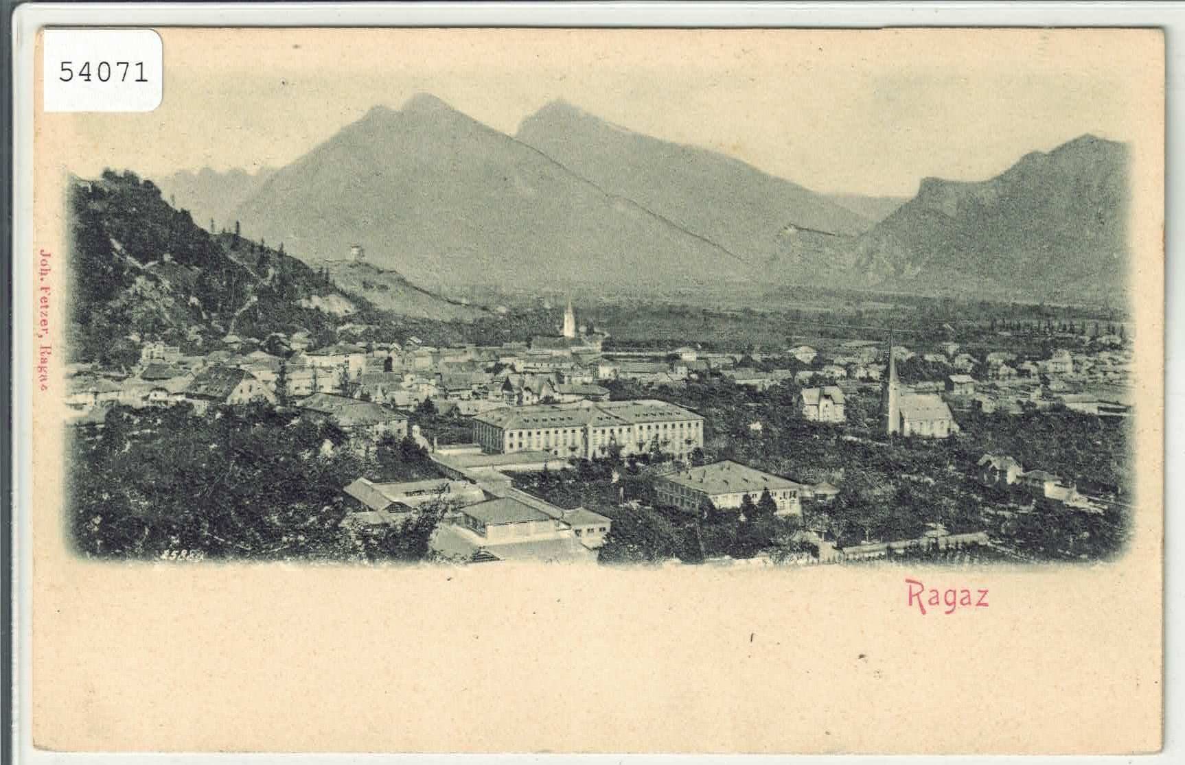 Cartoline postali: Ragaz - Generalansicht - Relief-Karte – Usato da Ettingen venduto da Kartenplanet