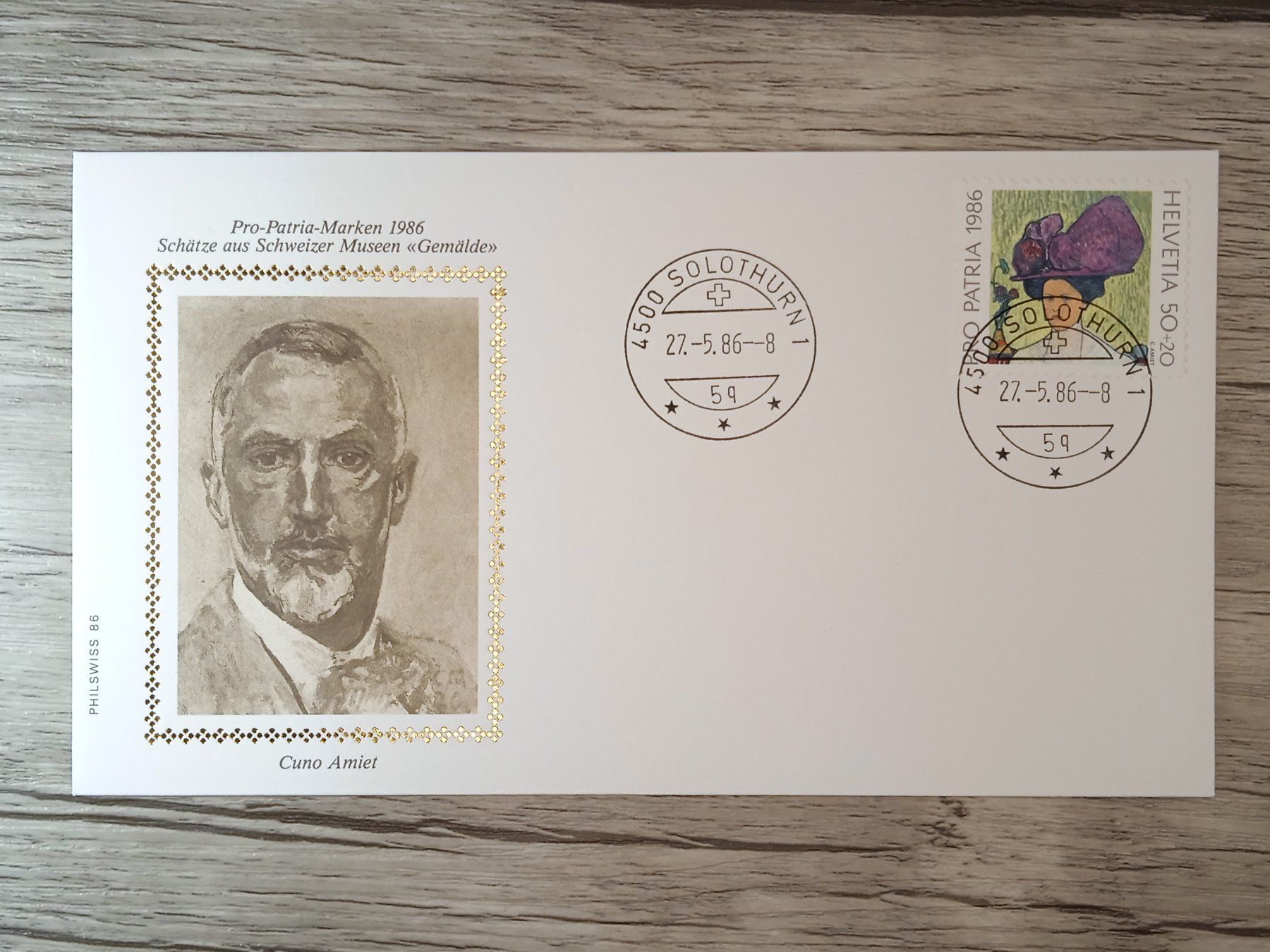 Tutti i francobolli: TR51 Enveloppe + Timbre Suisse 1986 – Usato da Cousset venduto da Patrick_Collections