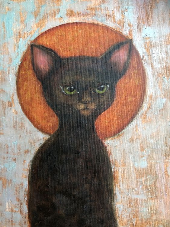 Bild Ölmalerei Katze 