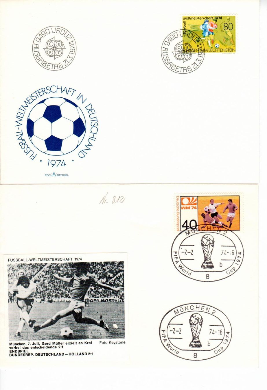 Tutti i francobolli: Briefe, Fussball Motive – Usato da Wolhusen venduto da Curver9 2