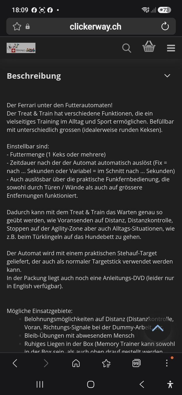 Mangimi: Futterautomat Hunde für Training – Usato da Volketswil venduto da Ch8604 2
