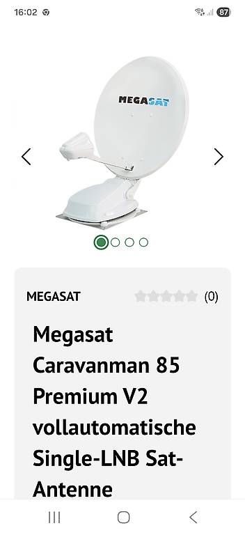 Parabola satellitare: MegaSat CaravanMan 85cm – Usato da Kestenholz venduto da fiatsubi