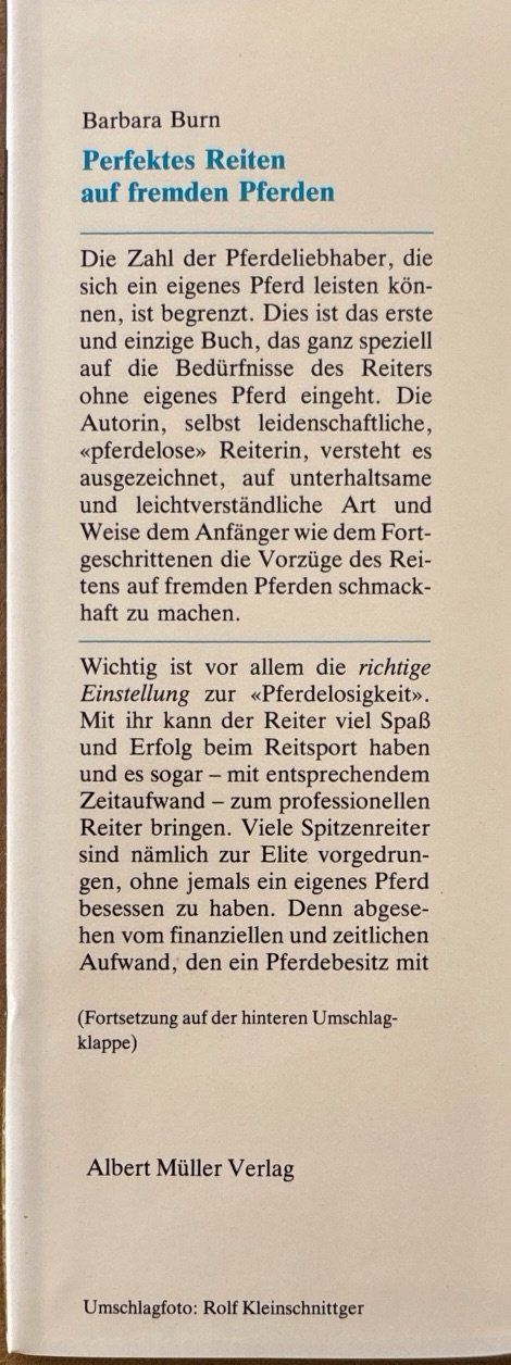 Bücher: Perfektes Reiten auf fremden Pferden – Neu und originalverpackt aus Sarnen von Livres 2