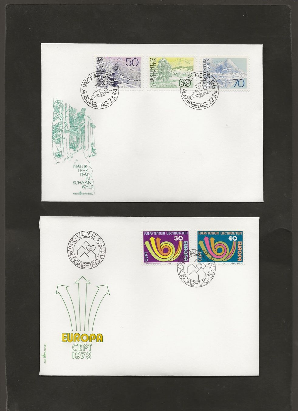Tutti i francobolli: 16 FDC Liechtenstein 1972 bis 1974 – Usato da Au ZH venduto da xelagreb01 4