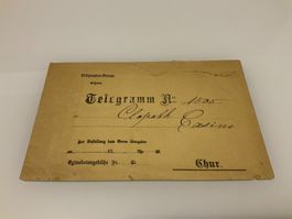 1875 Chur, Telegrammumschl. verwendet ohne Inhalt,gestempelt