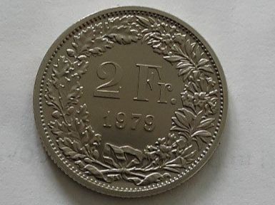 Tutti le monete: 2 Franken 1979 PP/ Stgl – Usato da Hofstetten SO venduto da wer_52gh