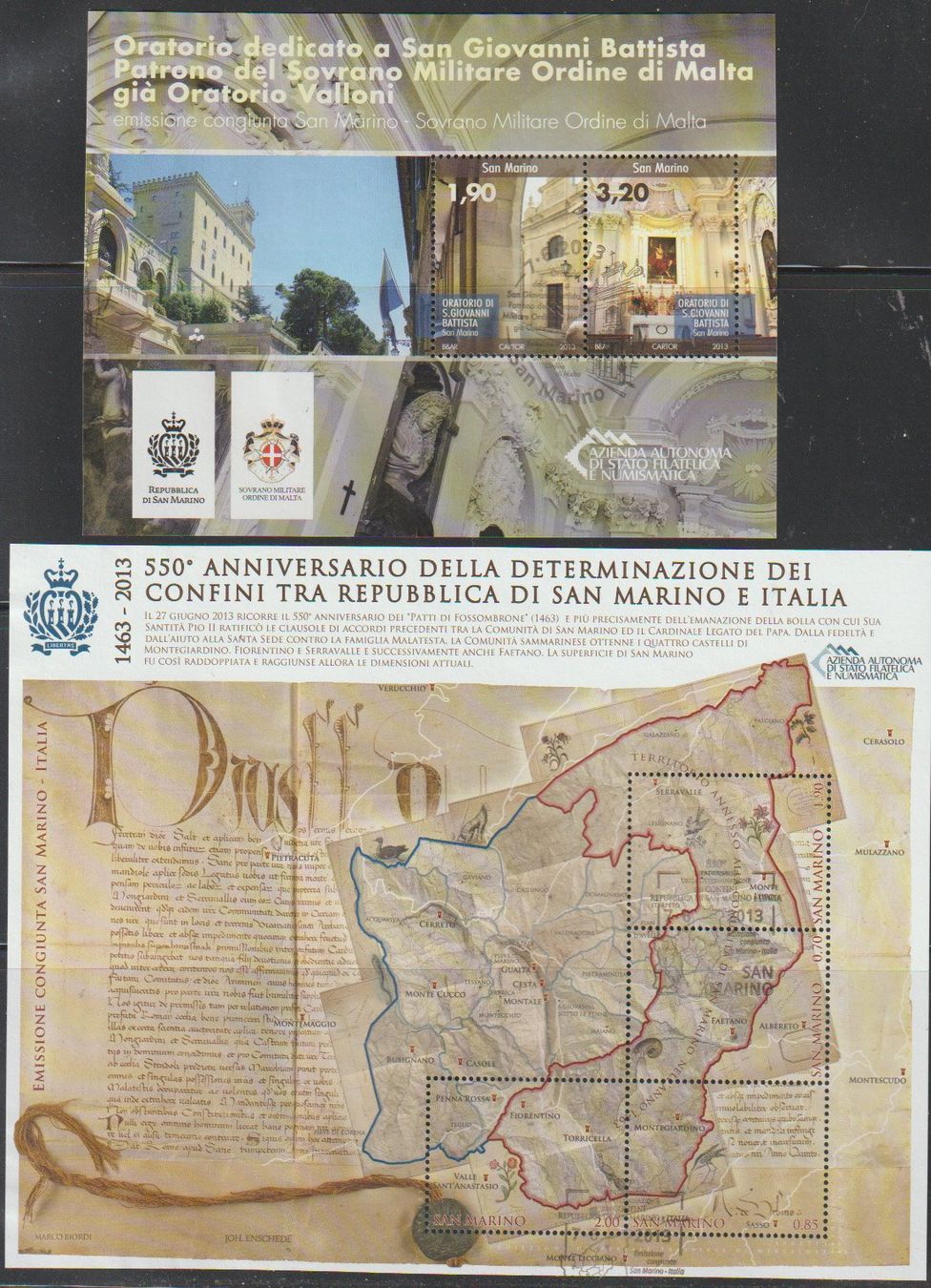 Tutti i francobolli: San Marino blocs de timbres – Usato da Crans-Montana venduto da kira56