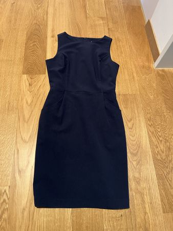 Damen Business Etui Kleid dunkelblau XS 34 