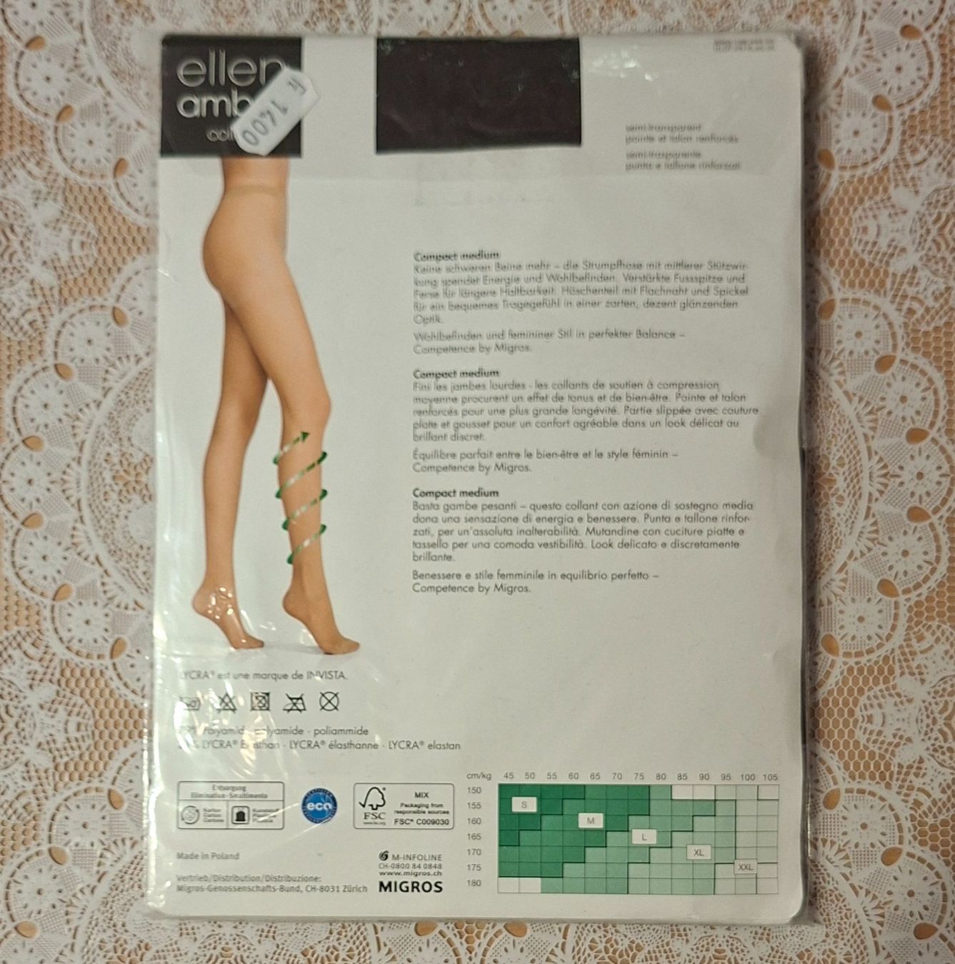 Ellen Amber Calze & Collant: Ellen Amber Compact Medium Strumpfhose 40den Gr.XL Choco – Nuovo e nell'imballaggio originale da Amriswil venduto da Celini3 1