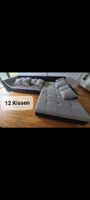 Gratis abzugeben Gebrauchter Big-Sofa mit 12 Kissen,