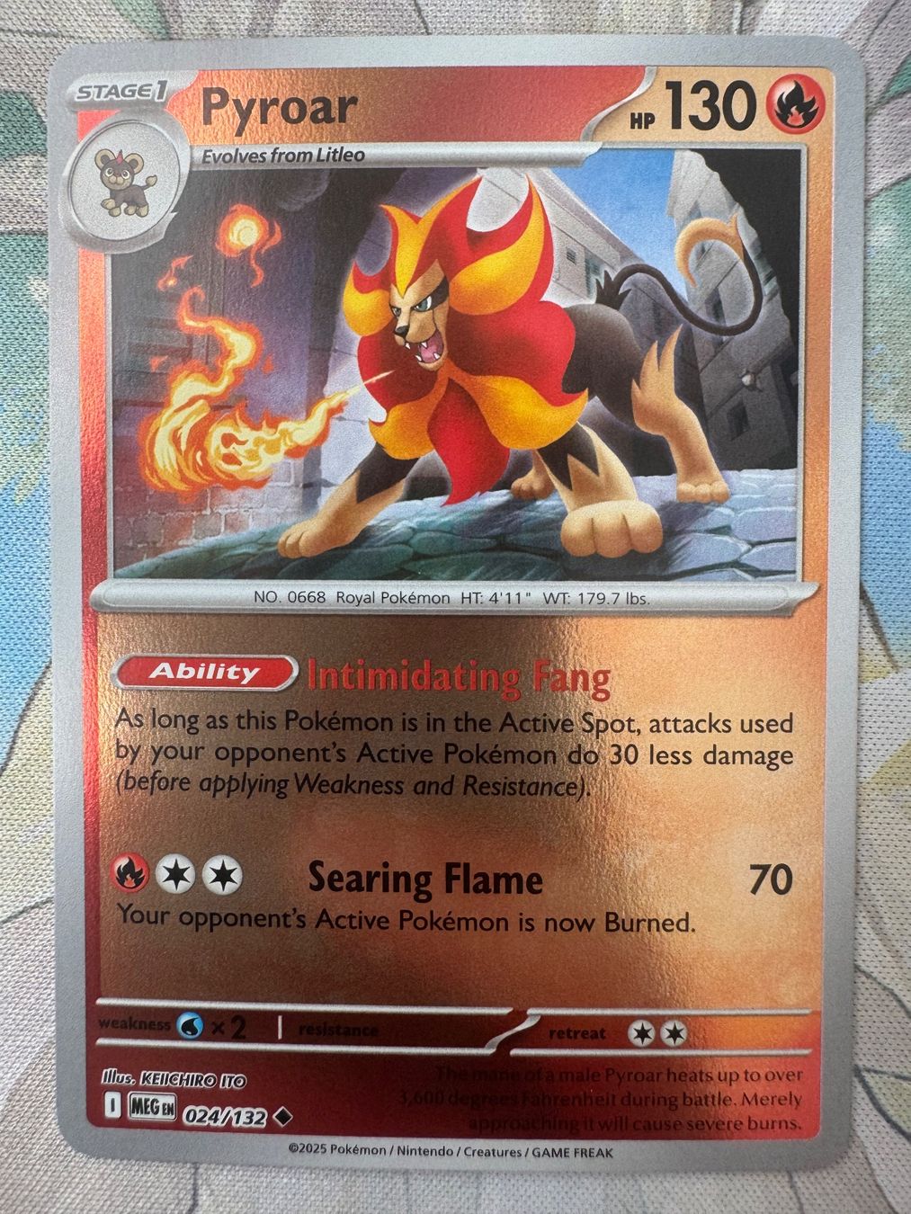 Pokémon Carte collezionabili: Pokémon TCG - Pyroar Reverse (MEG024) Mega Evolution – Nuovo (secondo la descrizione) da Oberwil BL venduto da Chelsea26
