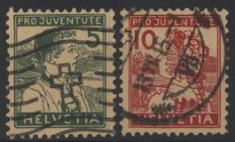 1915, Pro Juventute, ohne Falz, gestempelt