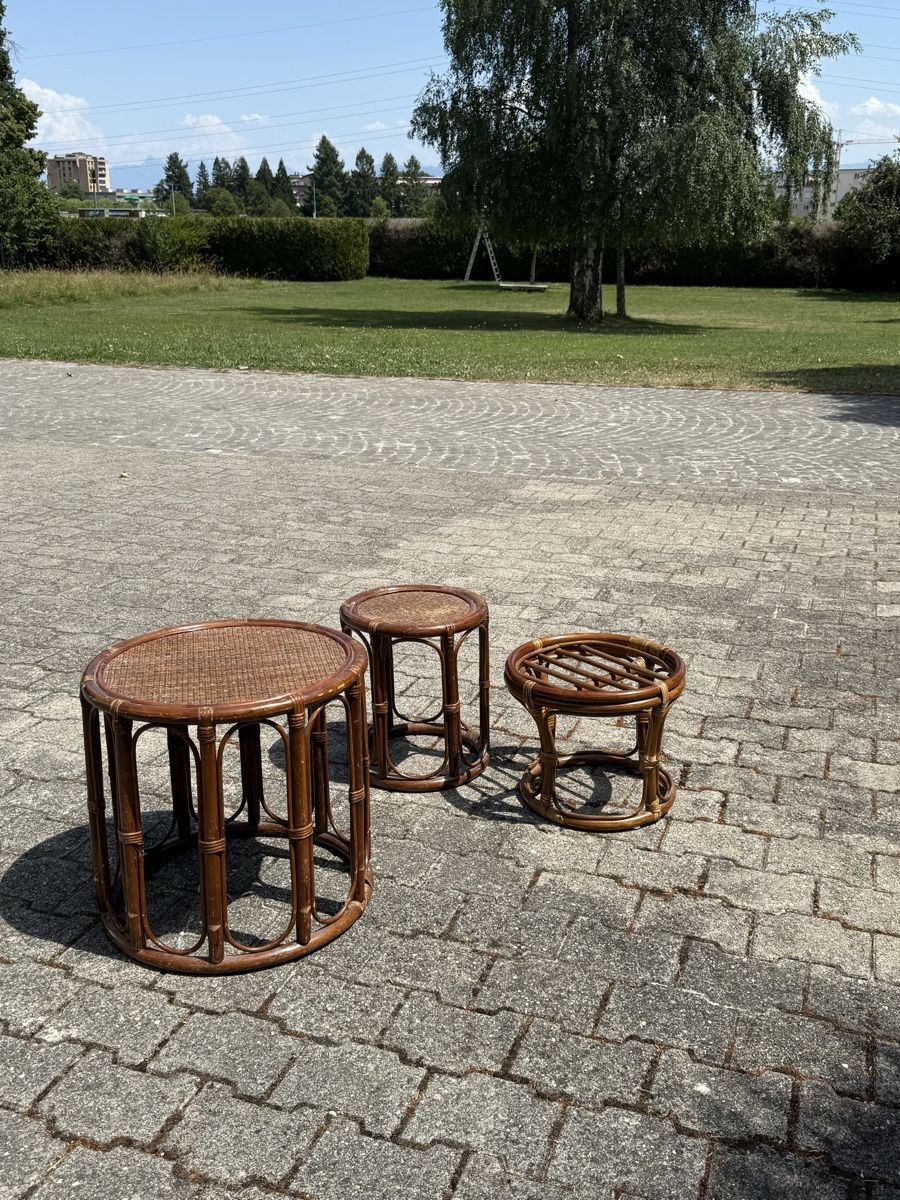Tischset: Set de 3 tables en rotin – Gebraucht aus Nyon von tha_5zkc 1