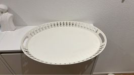 White Serving Tray with Handles