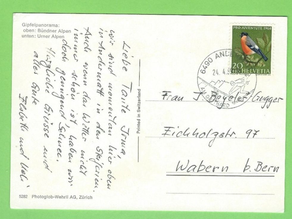 Cartoline postali: Andermatt - Gemsstock – Usato da Zürich venduto da t24_de 1