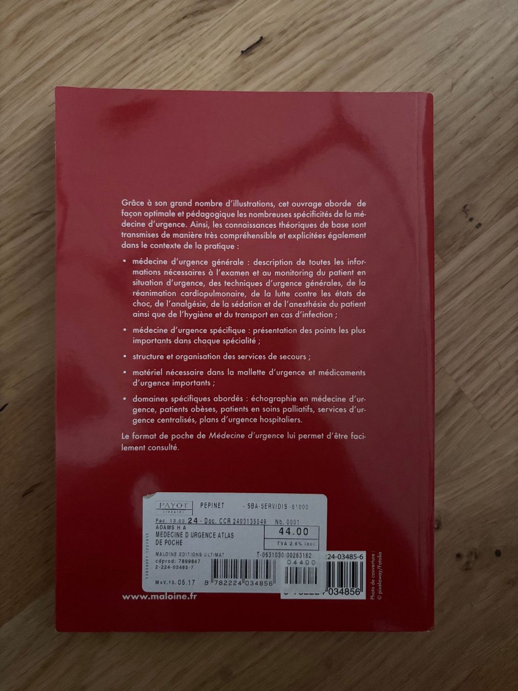 Bücher: Livre Médecine d'urgence – Gebraucht aus Lausanne von FMDW 1
