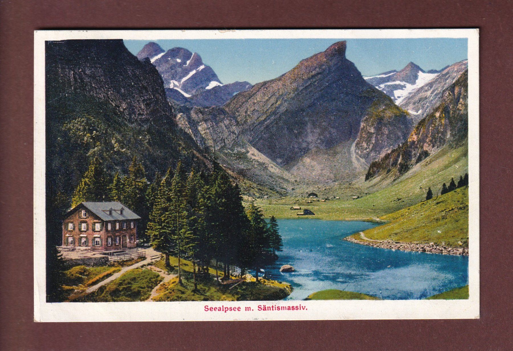 Cartoline postali: SEEALPSEE - Säntis - 1927 – Usato da Pully venduto da nicecards-shop