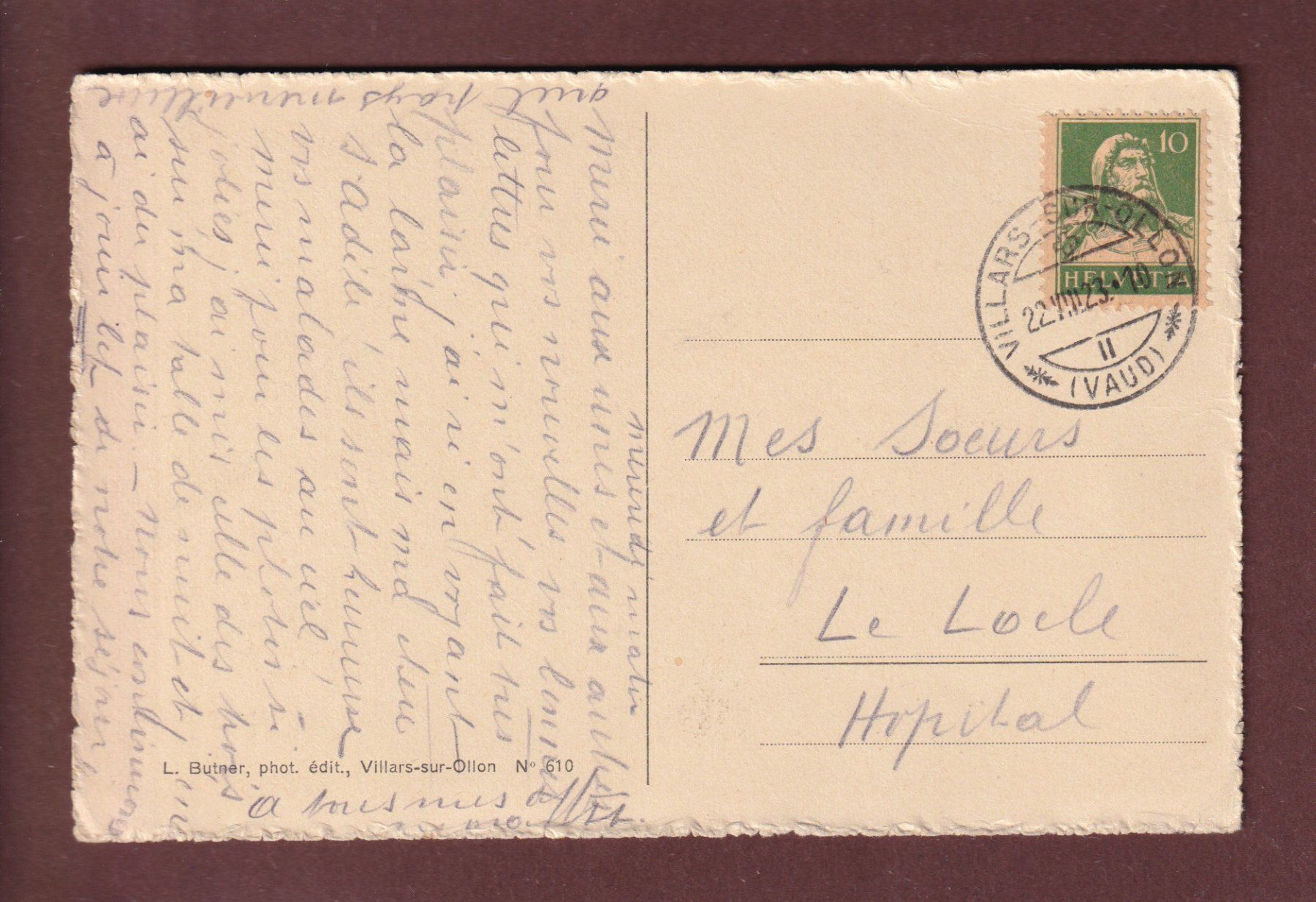 Cartoline postali: DENT DE MORCLES - 1923 – Usato da Pully venduto da nicecards 1