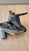 OFFICE LONDON Echtleder-Stiefeletten Cut-Out,Schwarz, Gr. 40